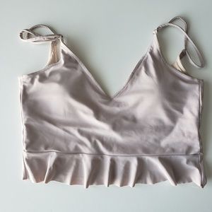 Blush Purple Scoop Back Swim Top